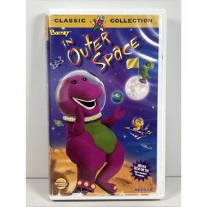 Barney in Outer Space (VHS, 1998) HARD‎ PLASTIC CAMSHELL - TESTED